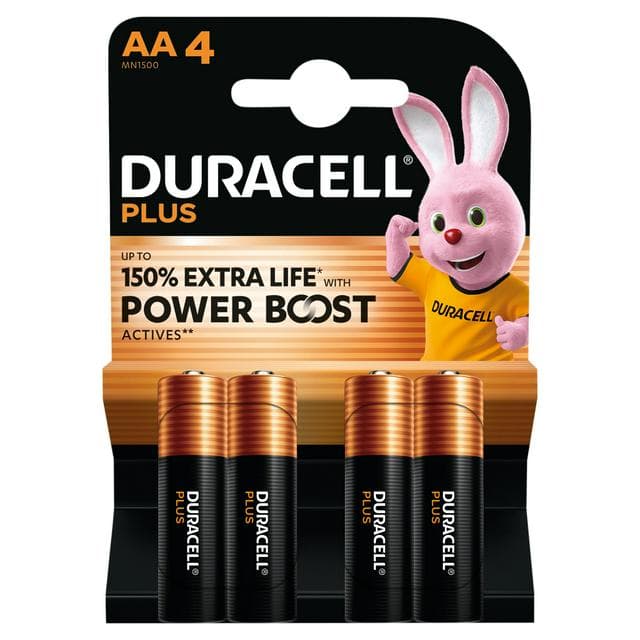Duracell Pack of 4 Powerboost Plus AA Batteries - gallery image 1
