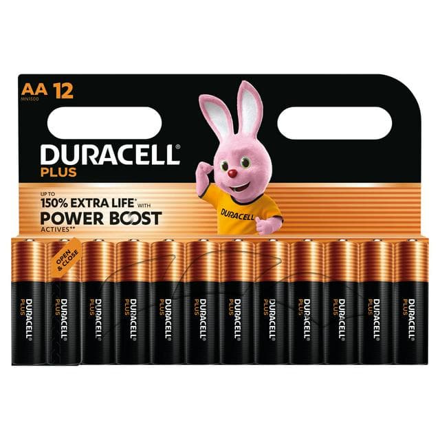 Duracell Pack of 12 Powerboost Plus AA Batteries - gallery image 1