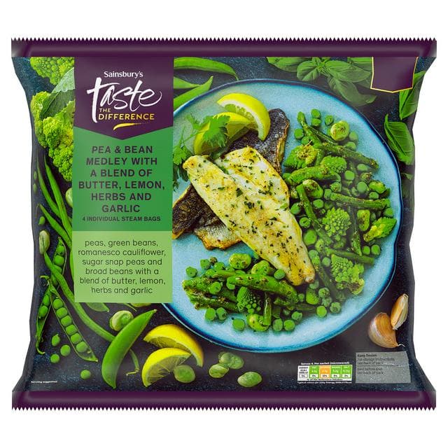 Sainsbury's Pea & Bean Medley, Taste the Difference 4 x 150g - gallery image 1