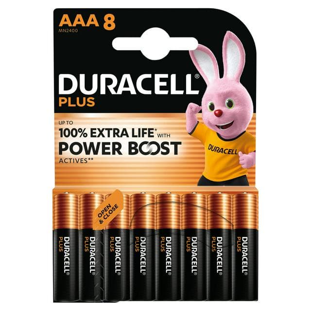 Duracell Pack of 8 Powerboost Plus AAA Batteries - gallery image 1