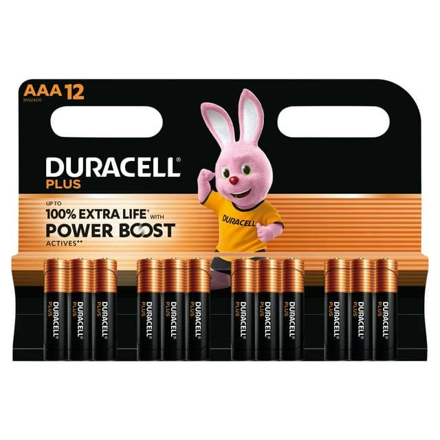 Duracell Pack of 12 Powerboost Plus AAA Batteries - gallery image 1
