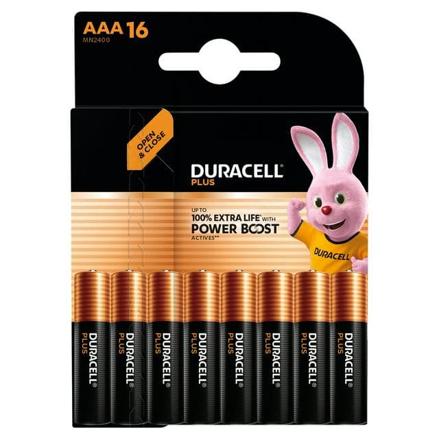 Duracell Pack of 16 Powerboost Plus AAA Batteries - gallery image 1