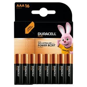 Duracell Pack of 16 Powerboost Plus AAA Batteries