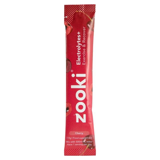 Zooki Electrolytes + Exercise & Recover Food Supplement Cherry 7.35g - gallery image 1
