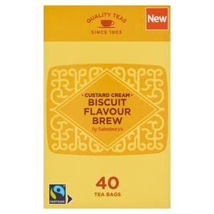 Sainsbury's Custard Cream Biscuit Flavour Brew Teabags x40 100g