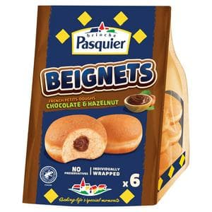 Brioche Pasquier Beignets Chocolate & Hazelnut Doughnuts x6
