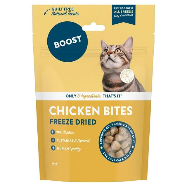 Boost Chicken Bites Freeze Dried Cat Treat 30g - gallery image 1