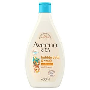 Aveeno Kids Bubble Bath & Wash with Soothing Oat Extract 400ml