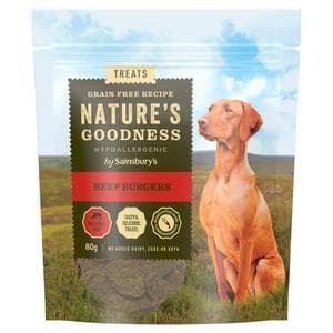 Sainsbury's 80g Nature's Goodness Beef Burgers Dog Treats