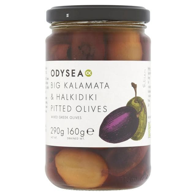 Odysea 290g Big Kalamata & Halkidiki Pitted Olives (160g*) - gallery image 1