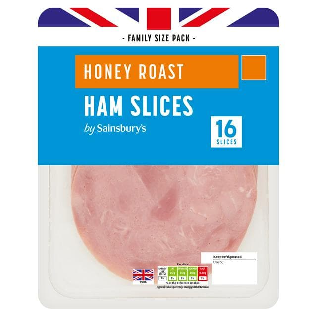 Sainsbury's Honey Roast Ham Slices x16 400g - gallery image 1