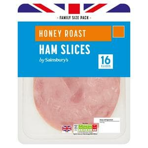 Sainsbury's Honey Roast Ham Slices x16 400g