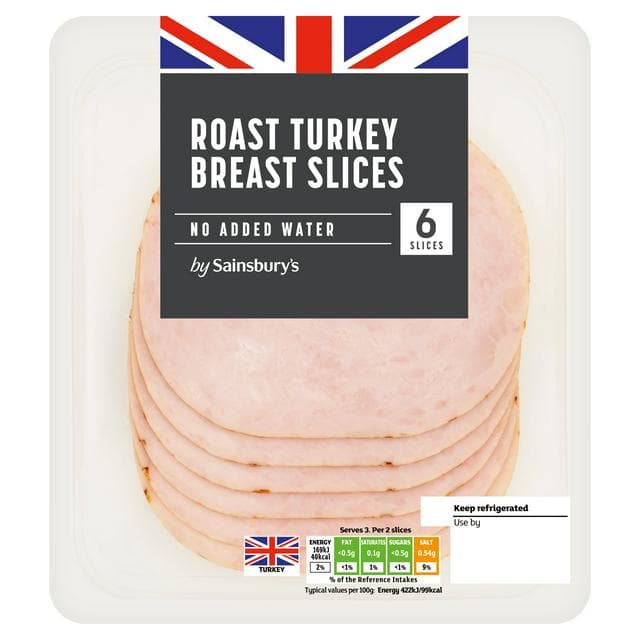 Sainsbury's Roast Turkey Breast Slices x6 120g - gallery image 1