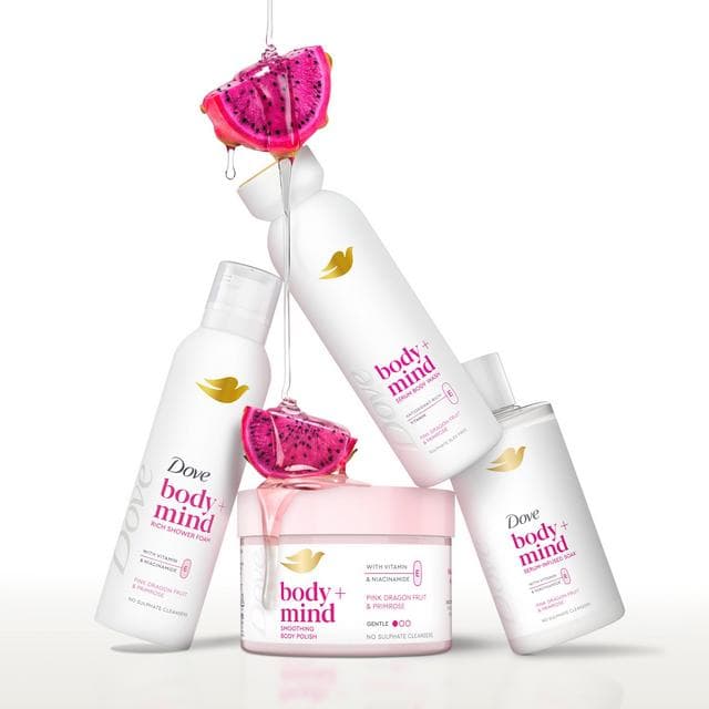 Dove 350ml Body + Mind Pink Dragon Fruit & Primrose Serum Body Wash - gallery image 5