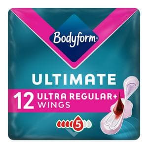 Bodyform Ultimate Ultra Regular Sanitary Towels Wings x12
