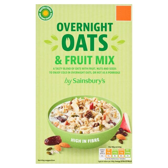 Sainsbury's Overnight Oats & Fruit Mix 500g - gallery image 1