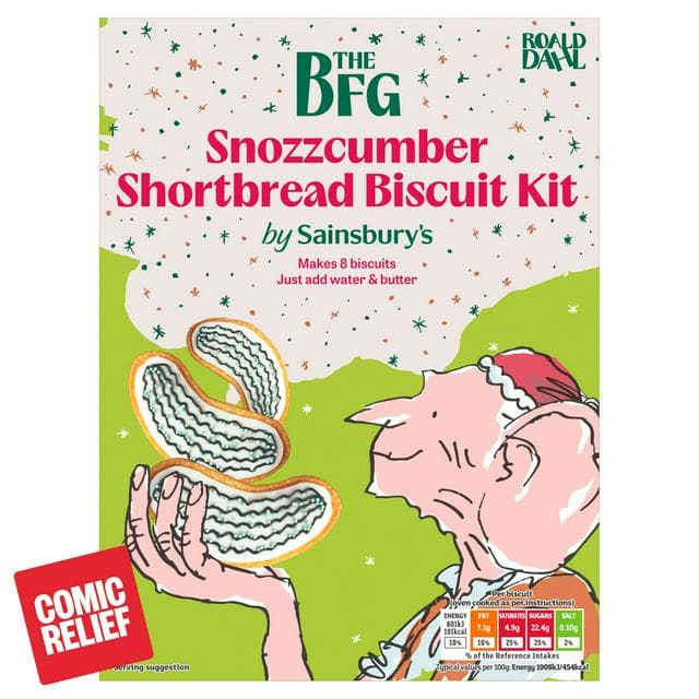 Sainsbury's the BFG Snozzcumber Shortbread Biscuit Kit 279g - gallery image 1