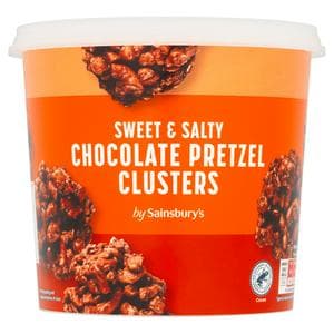 Sainsbury's 160g Sweet & Salty Chocolate Pretzel Clusters Mini Bites Tub