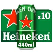 Heineken Original Premium Lager Beer 5% ABV Can 10 x 440ml