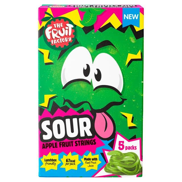 The Fruit Factory 5 x 20g Sour Apple Fruit Strings - gallery image 1