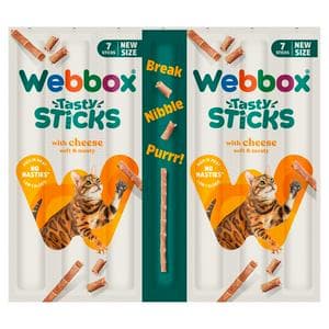 Webbox Tasty Sticks with Cheese Cat Treats 7 x 5g