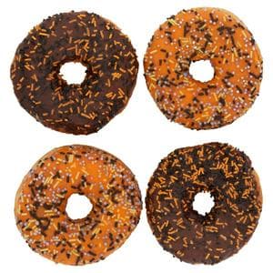 Sainsbury's 4 x Halloween Iced Doughnuts with Coloured Sugar Decorations