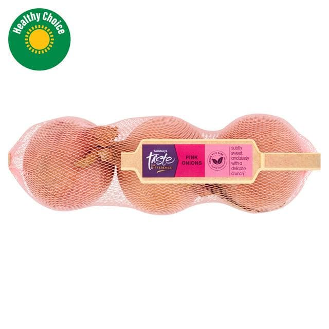 Sainsbury's 3 x Pink Onions, Taste the Difference 365g - gallery image 1
