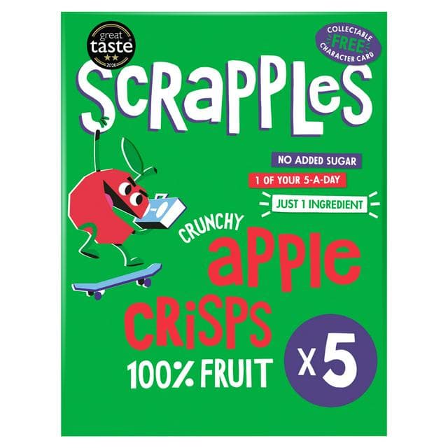 Scrapples 5 x 12g Crunchy Apple Multipack Crisps - gallery image 1