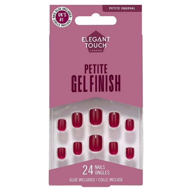 Elegant Touch London Petite Gel Finish Cherry Wine Nails x24 - gallery image 1