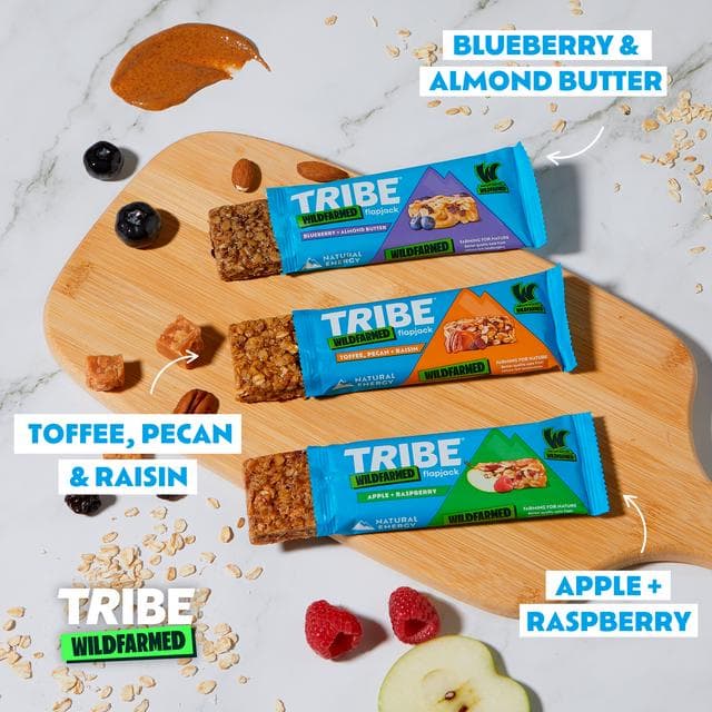 Tribe Wildfarmed Blueberry + Almond Butter Flapjack Bars 3 x 50g - gallery image 4