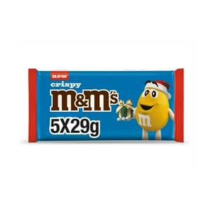 M&M's 5 x 29g Multipack Crispy Chocolate Santa