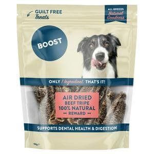 Boost Air Dried Beef Tripe Dog Treats 150g