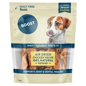 Boost Air Dried Chicken Necks Dog Treats 200g