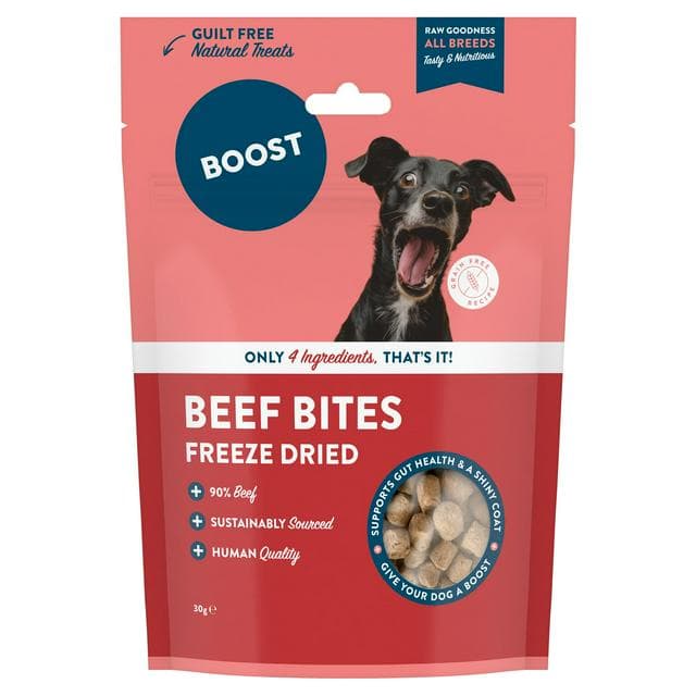 Boost Beef Bites Freeze Dried for Dogs 30g - gallery image 1