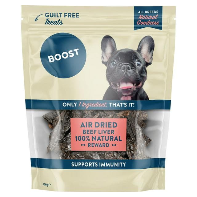 Boost Air Dried Beef Liver Dog Treats 150g - gallery image 1