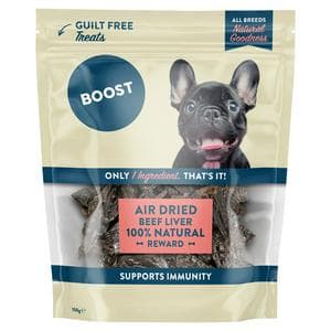 Boost Air Dried Beef Liver Dog Treats 150g