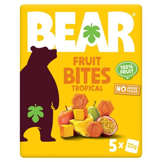 BEAR Fruit Bites Tropical 5x20g - gallery image 1