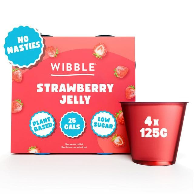 Wibble Strawberry Jelly 4 x 125g - gallery image 1