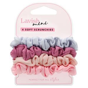 Lavish Mini Soft Scrunchies x4