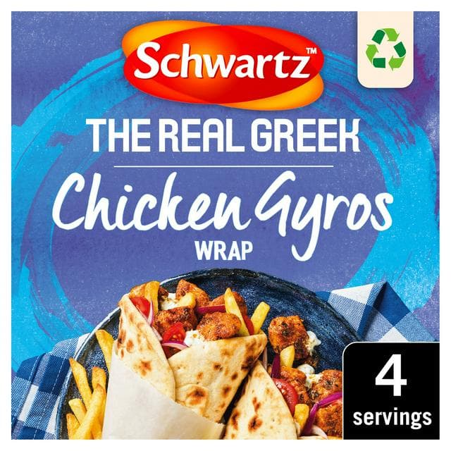 Schwartz the Real Greek Chicken Gyros Wrap Recipe Mix 20g - gallery image 1