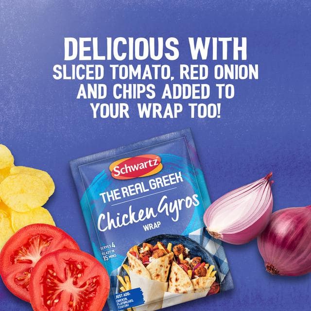 Schwartz the Real Greek Chicken Gyros Wrap Recipe Mix 20g - gallery image 6