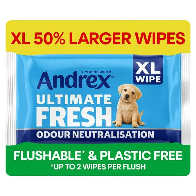 Andrex Ultimate Fresh XL Hygiene Wipes Odour Control Moist Toilet Tissue Pack - gallery image 1