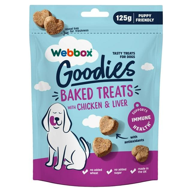 Webbox Goodies Baked Treats with Chicken & Liver for Dogs 125g - gallery image 1