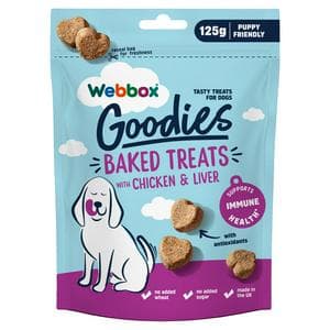 Webbox Goodies Baked Treats with Chicken & Liver for Dogs 125g