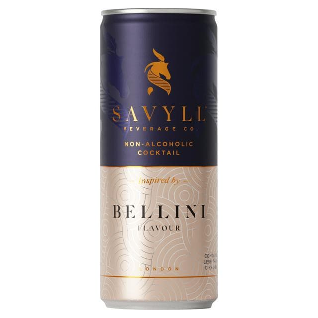 Savyll Beverage Co. 250ml Alcohol Free Bellini Flavour Cocktail Can - gallery image 1