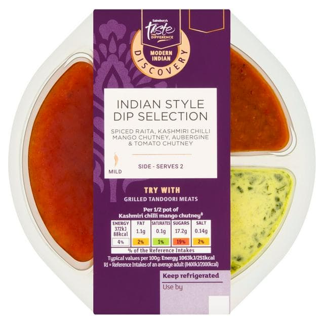 Sainsbury's Discovery 200g Indian Style Dip Selection, Taste the Difference - gallery image 1