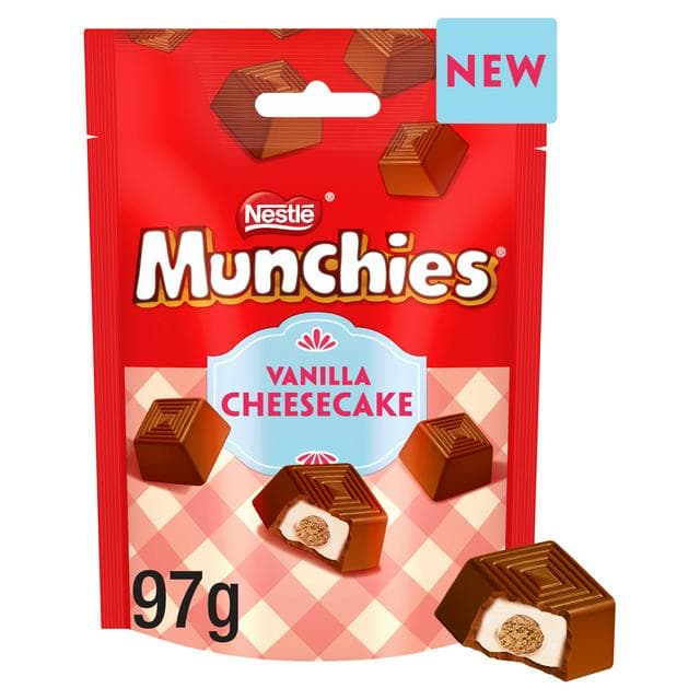 Munchies Vanilla Cheesecake Flavour Chocolate Sharing Bag 97g - gallery image 1