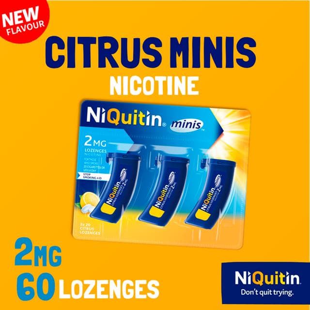 NiQuitin Mini Citrus Lozenges Nicotine 2mg - gallery image 2