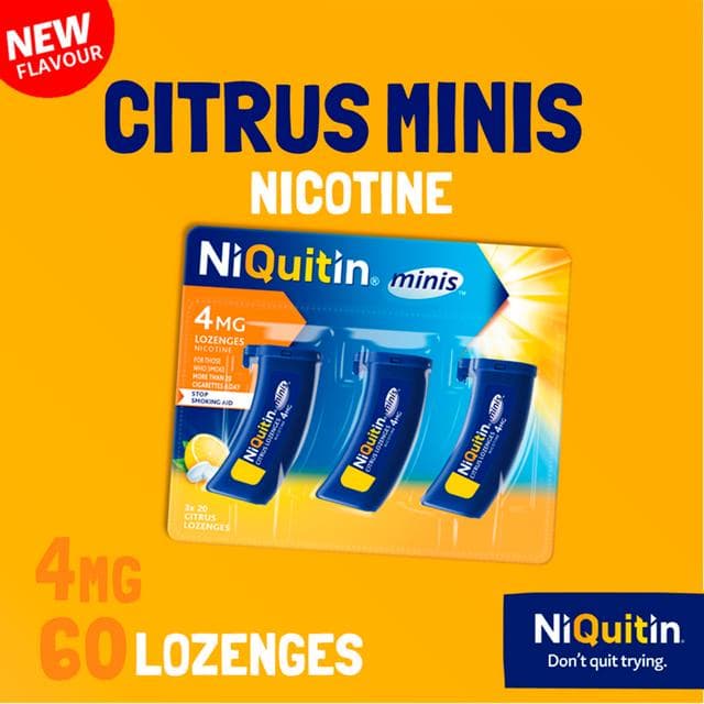 NiQuitin Mini Citrus Compressed Lozenges 4mg - gallery image 2