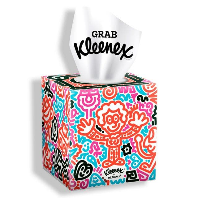 Kleenex Mr Doodle 48 x Sheets Tissues Cube - gallery image 1